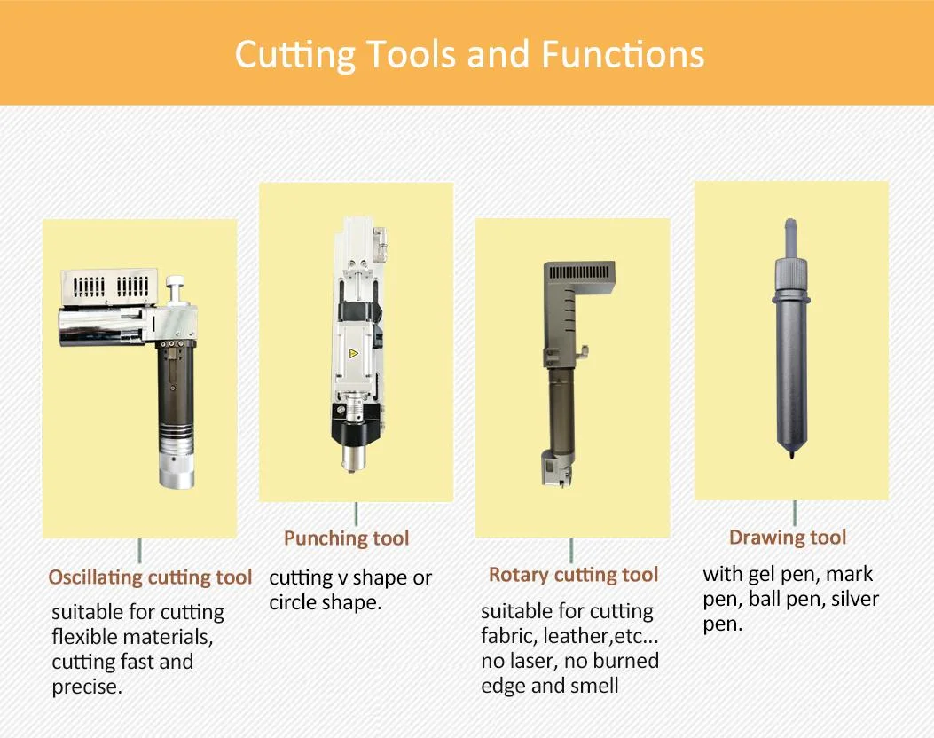 Yuchen CNC Oscillating Knife Cutting Machine for Composite Sponge/ Fabric/Foot Pad/Non-Metallic Gasket/PVC