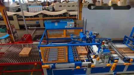 Automated Flexo Printing Slotting Die Cutting Folding Gluing -- Corrugated Carton Box Making Machine