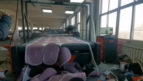 Hot Sale Automatic Oscillating Knife Carpet Rug Cutting Machine with Camera